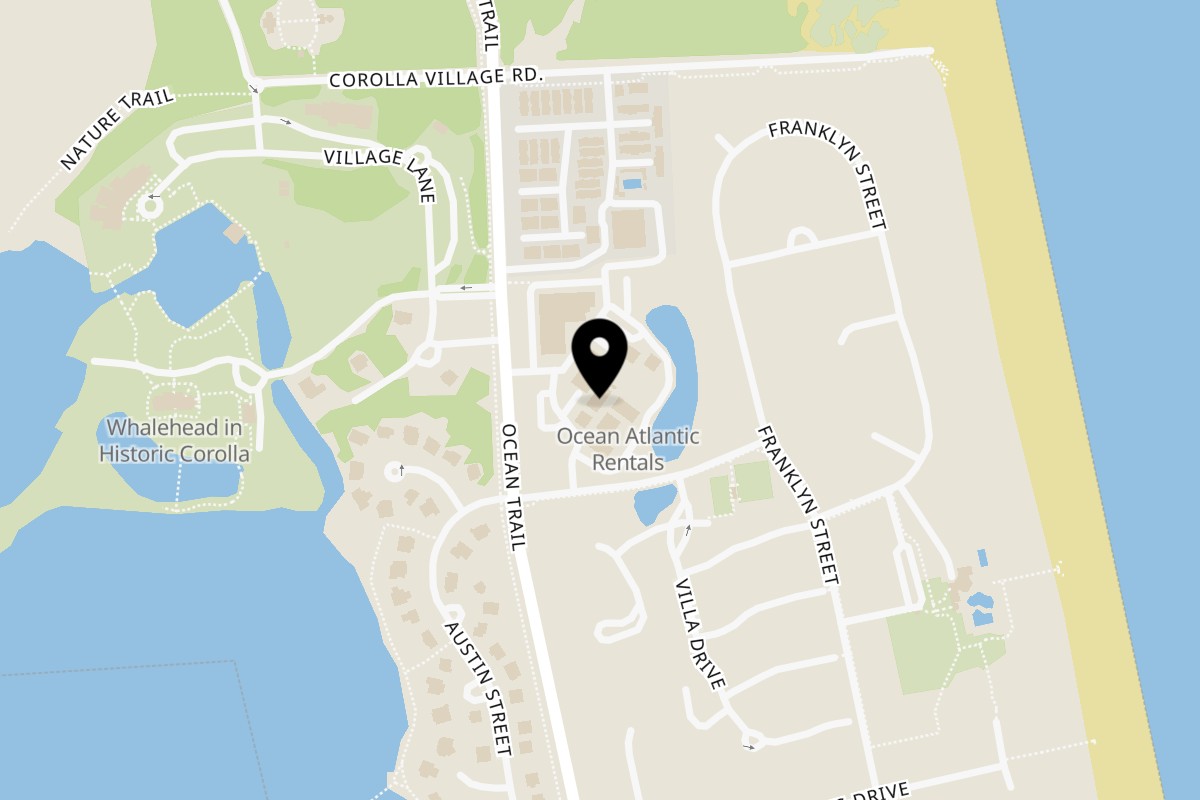 Map showing the location of Corolla Cantina on 1159 Austin St in Corolla